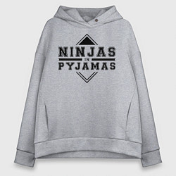 Женское худи оверсайз Ninjas In Pyjamas