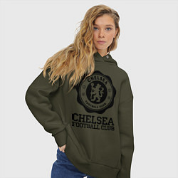 Толстовка оверсайз женская Chelsea FC: Emblem, цвет: хаки — фото 2