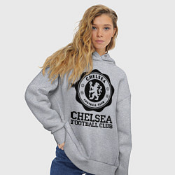 Толстовка оверсайз женская Chelsea FC: Emblem, цвет: меланж — фото 2