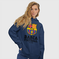 Толстовка оверсайз женская Barcelona Football Club, цвет: тёмно-синий — фото 2