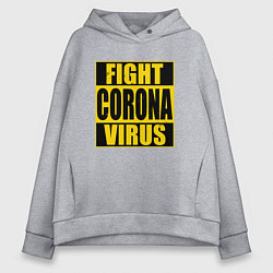 Женское худи оверсайз Fight Corona Virus