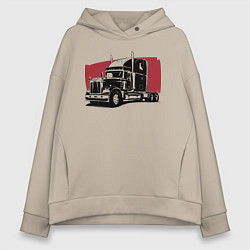 Женское худи оверсайз Truck red