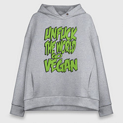 Женское худи оверсайз World Go Vegan