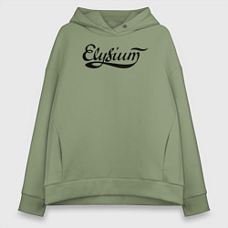 Женское худи оверсайз Elysium логотип