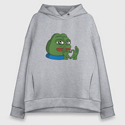 Толстовка оверсайз женская Pepe love пепе лов, цвет: меланж