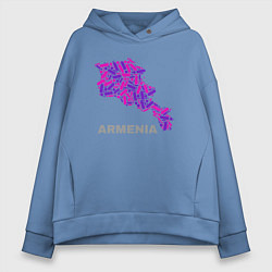 Женское худи оверсайз Карта - Армения