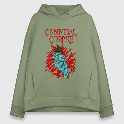 Женское худи оверсайз Cannibal Corpse Труп Каннибала