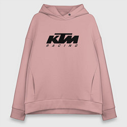Толстовка оверсайз женская КТМ МОТОКРОСС KTM RACING, цвет: пыльно-розовый