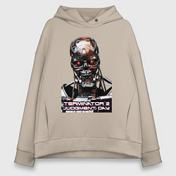 Толстовка оверсайз женская Terminator T-800, цвет: миндальный
