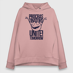 Женское худи оверсайз Лодыри объединяются завтра