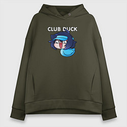 Толстовка оверсайз женская Duck Club, цвет: хаки