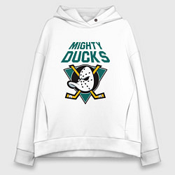 Женское худи оверсайз Анахайм Дакс, Mighty Ducks