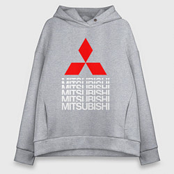 Женское худи оверсайз MITSUBISHI МИЦУБИСИ МИТСУБИСИ МИЦУБИШИ LOGO STYLE