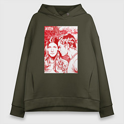 Толстовка оверсайз женская Декс и Дебра, цвет: хаки