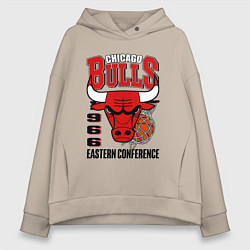 Толстовка оверсайз женская Chicago Bulls NBA, цвет: миндальный