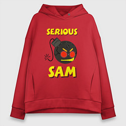 Женское худи оверсайз Serious Sam Bomb Logo