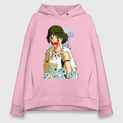 Толстовка оверсайз женская Angry princess, цвет: светло-розовый