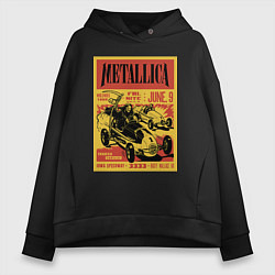 Женское худи оверсайз Metallica - Iowa speedway playbill