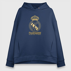 Женское худи оверсайз Real Madrid gold logo