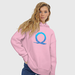 Толстовка оверсайз женская CBVDJK СИМВОЛ КРАТОСА, БОГ ВОЙНЫ, цвет: светло-розовый — фото 2