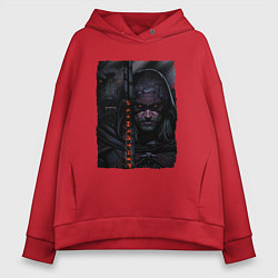 Толстовка оверсайз женская ВЕДЬМАК С ВОЛКОМ THE WITCHER, цвет: красный