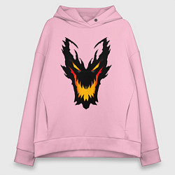 Толстовка оверсайз женская ЛИЦО SHADOW FIEND DOTA2, цвет: светло-розовый