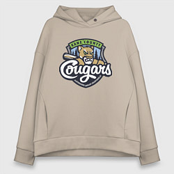 Женское худи оверсайз Kane County Cougars - baseball team