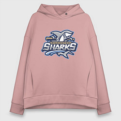 Женское худи оверсайз Wilmington sharks -baseball team