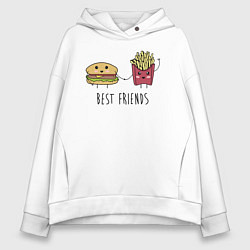 Женское худи оверсайз Hamburger and fries are best friends