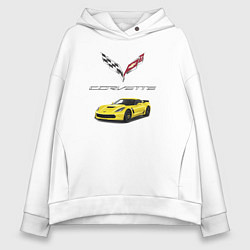 Женское худи оверсайз Chevrolet Corvette motorsport