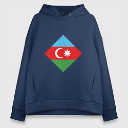 Женское худи оверсайз Flag Azerbaijan