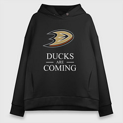 Женское худи оверсайз Ducks Are Coming, Анахайм Дакс, Anaheim Ducks
