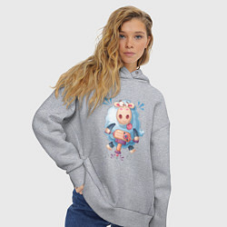 Толстовка оверсайз женская ОвечкО, цвет: меланж — фото 2
