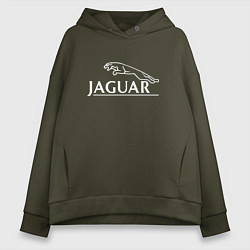 Женское худи оверсайз Jaguar, Ягуар Логотип
