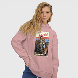 Толстовка оверсайз женская Nuka Cola - raid your first!, цвет: пыльно-розовый — фото 2