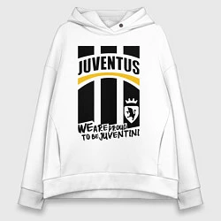 Толстовка оверсайз женская Juventus Ювентус, цвет: белый