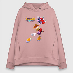 Толстовка оверсайз женская Rayman в прыжке, цвет: пыльно-розовый