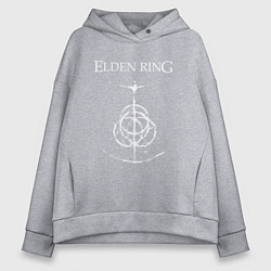 Толстовка оверсайз женская Elden ring лого, цвет: меланж