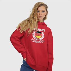 Толстовка оверсайз женская Футбол Германия, цвет: красный — фото 2