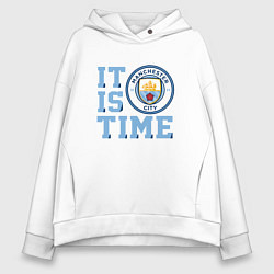 Толстовка оверсайз женская It is Manchester City Time, цвет: белый