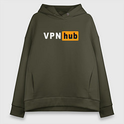 Женское худи оверсайз VPNHUB ДЛЯ ВЗРОСЛЫХ