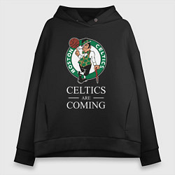 Женское худи оверсайз Boston Celtics are coming Бостон Селтикс