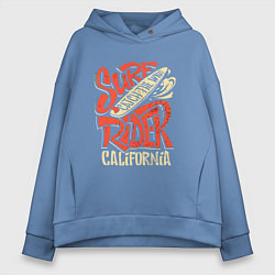 Женское худи оверсайз Surf rider Catch the wave California