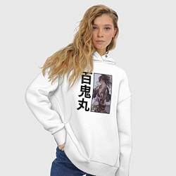 Толстовка оверсайз женская Hyakkimaru арт, цвет: белый — фото 2
