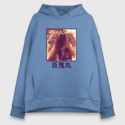 Толстовка оверсайз женская Хяккимару art, цвет: мягкое небо