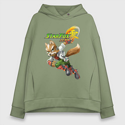 Толстовка оверсайз женская Star Fox Zero Nintendo Video game, цвет: авокадо