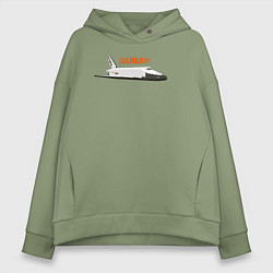 Женское худи оверсайз Буран шаттл СССР