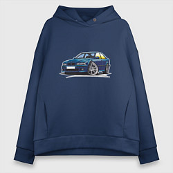Толстовка оверсайз женская BMW Blue, цвет: тёмно-синий