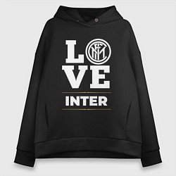 Толстовка оверсайз женская Inter Love Classic, цвет: черный