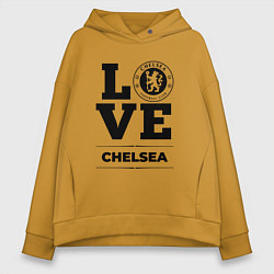 Толстовка оверсайз женская Chelsea Love Классика, цвет: горчичный